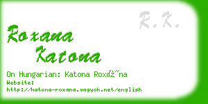 roxana katona business card